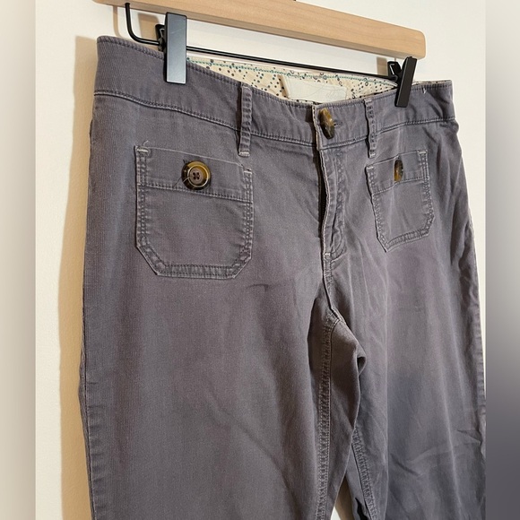 Old Navy Gray Blue Corduroy Pants Size 4 Y2K Throwback Vintage Wide Leg - Picture 12 of 12